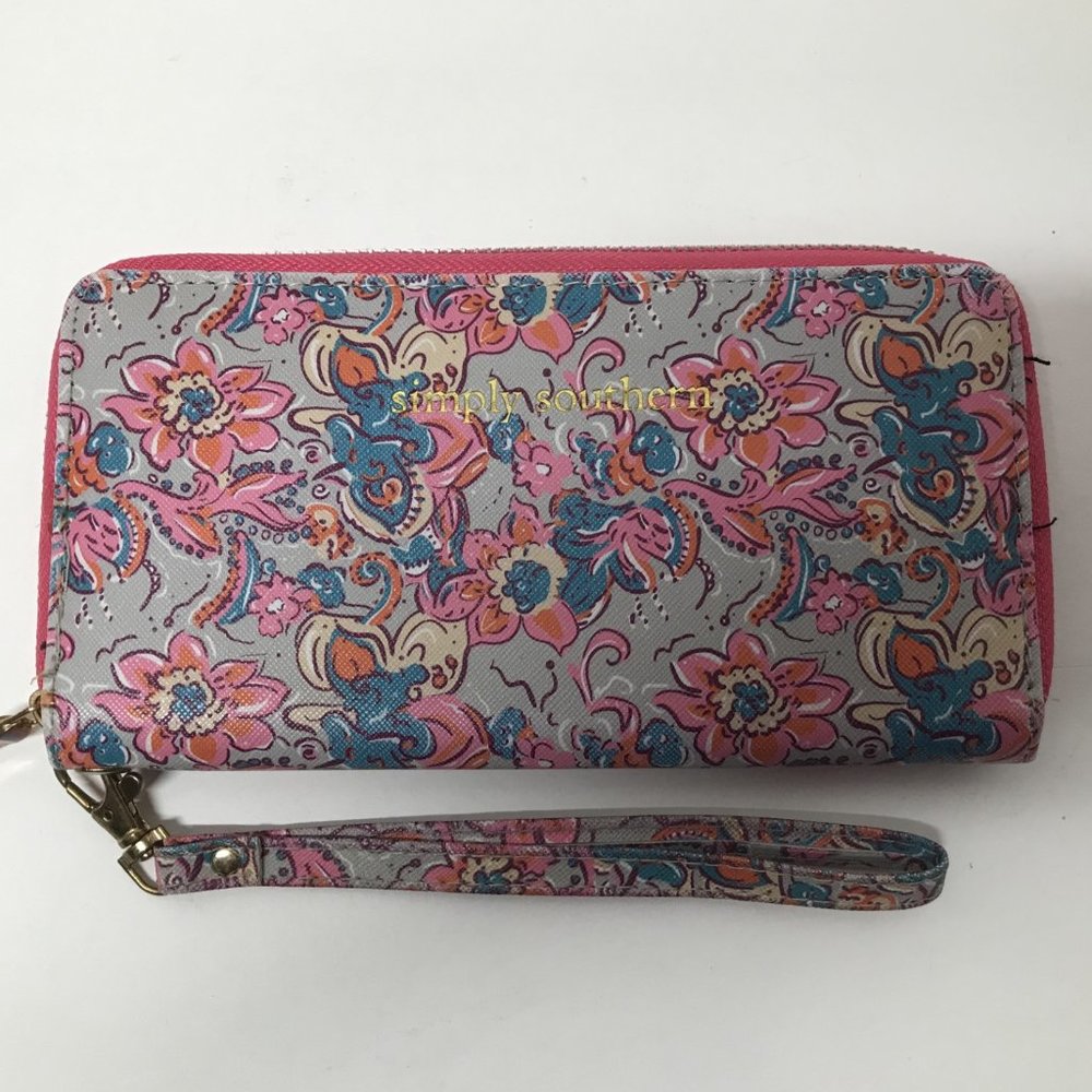 Simply Southern Women's Floral Wristlet/Wallet